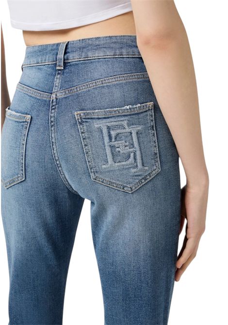 Jeans con logo embossed ELISABETTA FRANCHI | Pantaloni | PJ07N56E2192
